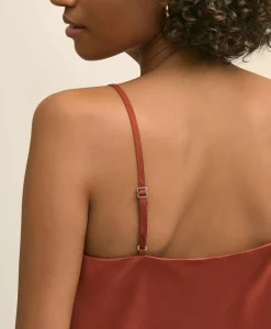 V-Neck Cami in Washable Silk Charmeuse