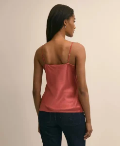 V-Neck Cami in Washable Silk Charmeuse