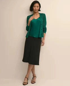 V-Neck Cami in Washable Silk Charmeuse