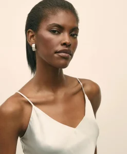 V-Neck Cami in Washable Silk Charmeuse