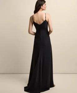 V-Neck Spaghetti Strap Gown