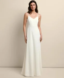 V-Neck Spaghetti Strap Gown
