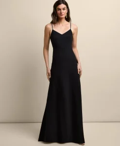 V-Neck Spaghetti Strap Gown