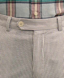 Washed Cotton Seersucker Pants