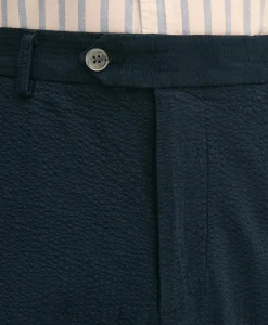 Washed Cotton Seersucker Pants