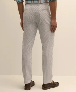 Washed Cotton Seersucker Pants