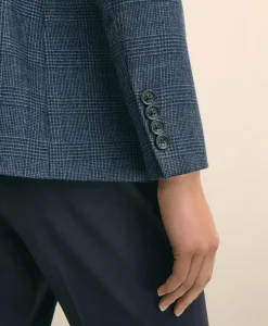 Wool Plaid Double-Breasted Jacket